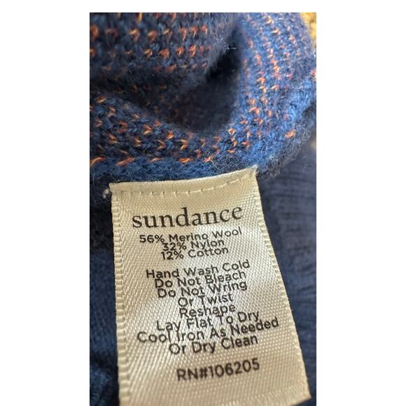 Sundance Galaxy Delight Surplice Sweater Faux Wrap Merino Wool Blend - Large - Picture 7 of 7